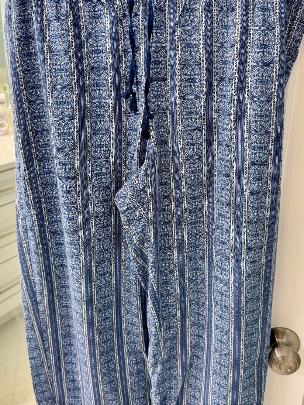 Victoria's Secret Blue Printed Pajama Pants